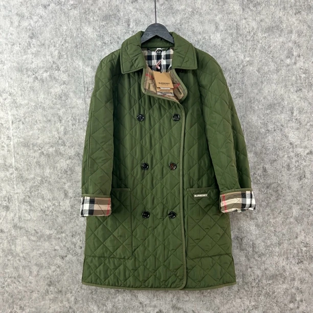未使用 BURBERRY/博柏利 Burberry绿色中长款棉服外套