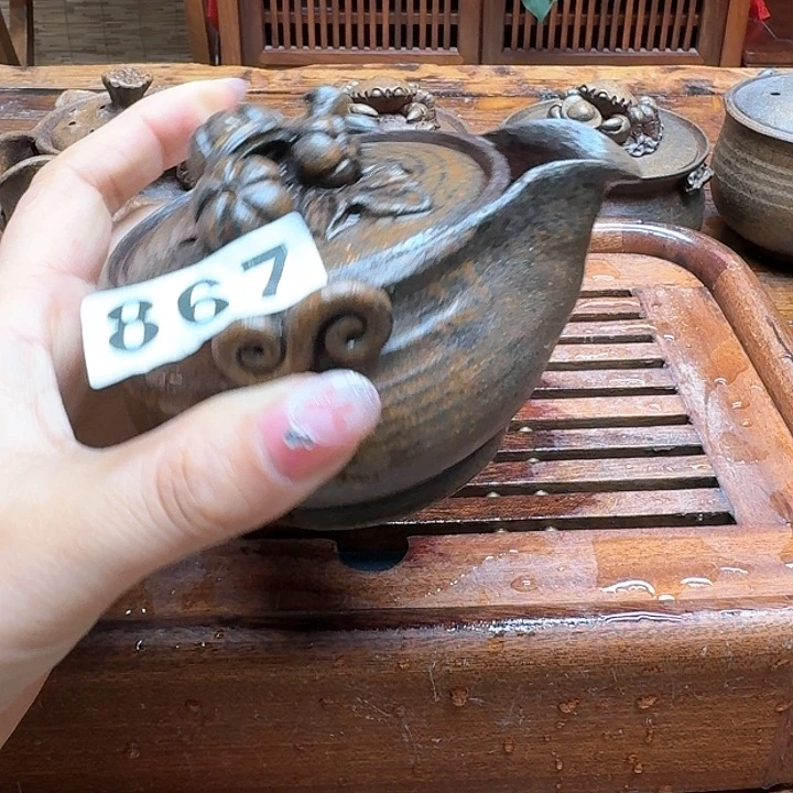 纯手工制作粗陶茶具