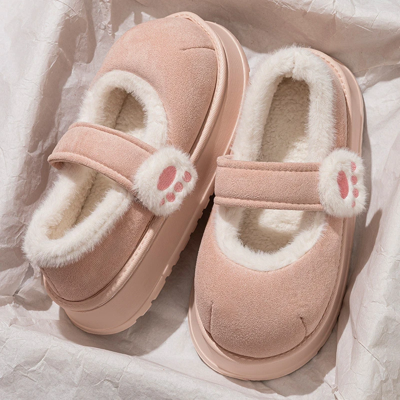 可爱厚底2025包根棉拖女居家棉拖鞋加绒保暖鞋月子鞋包头拖防滑