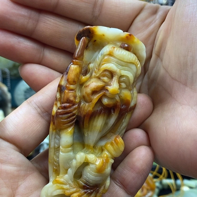 【闪购商品】蛇纹石玉手把件未镶嵌