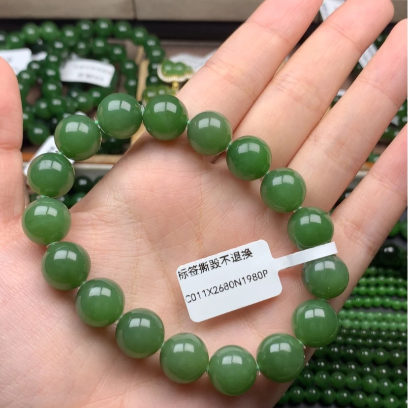 【闪购商品】未镶嵌手串和田玉（碧玉）何12m