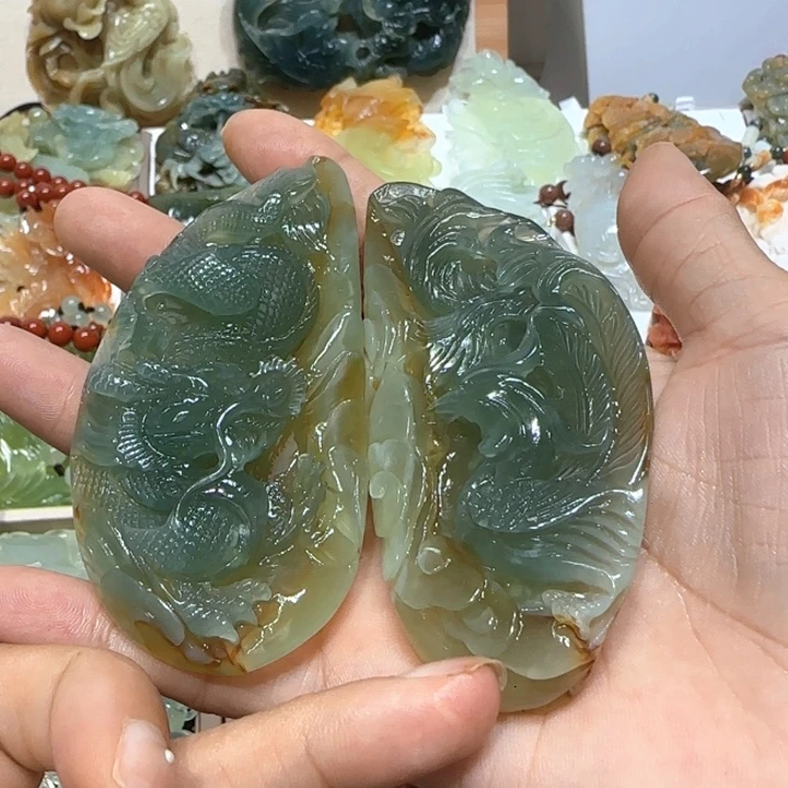 蛇纹石玉未镶嵌吊坠