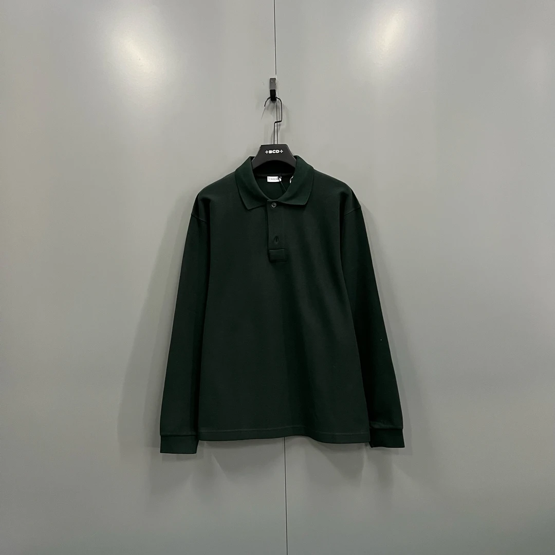 未使用 BURBERRY/博柏利 tt20 深绿色刺绣骑士长袖polo衫 017843