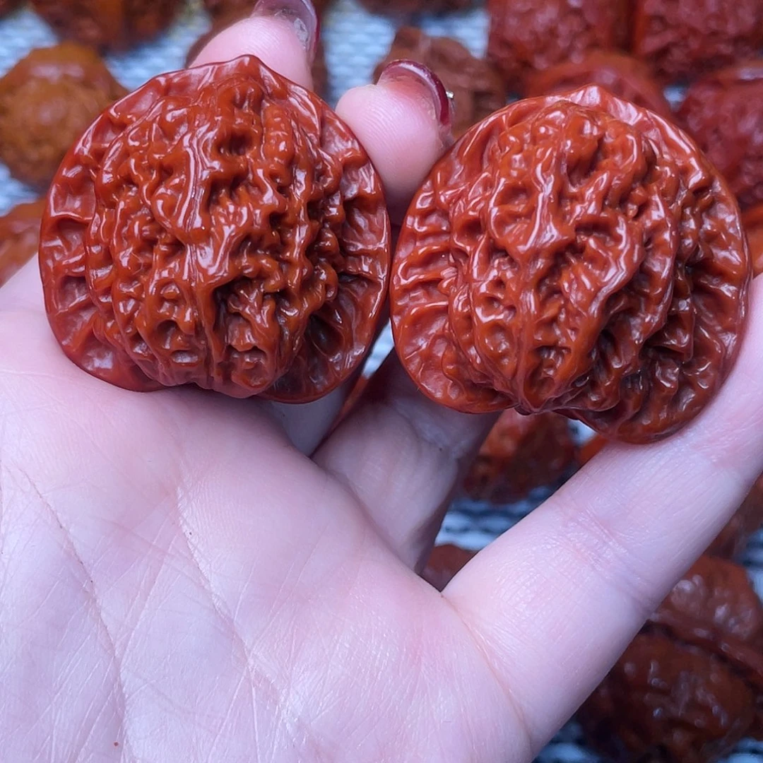 桃核吊坠文玩核桃 手把件 盘龙纹 39