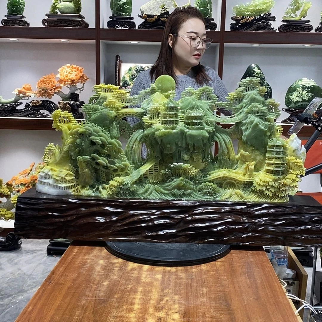森***林玉山水摆件 玄关摆件