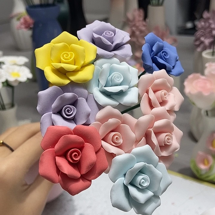 陶瓷纯手工捏花设计