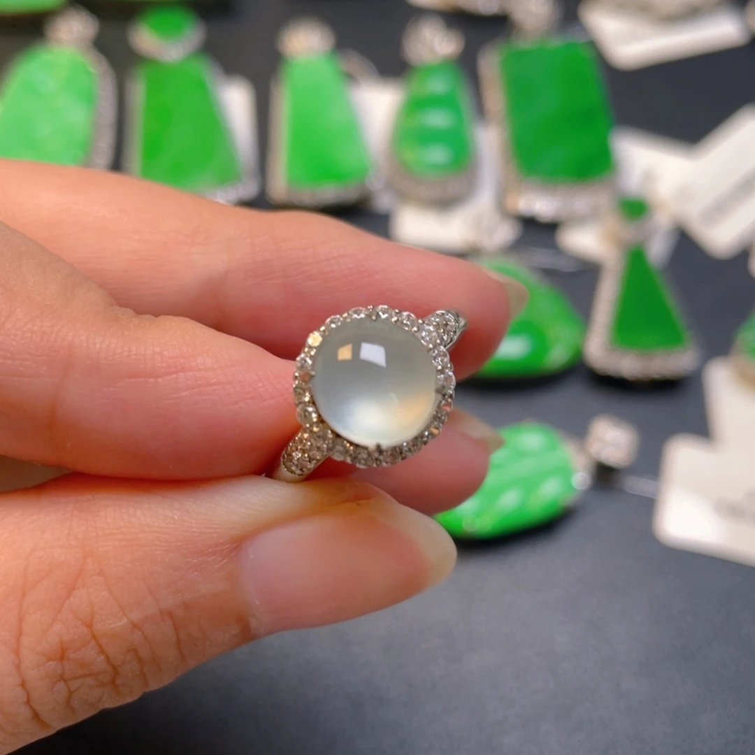 翡翠银S925镶嵌颈饰