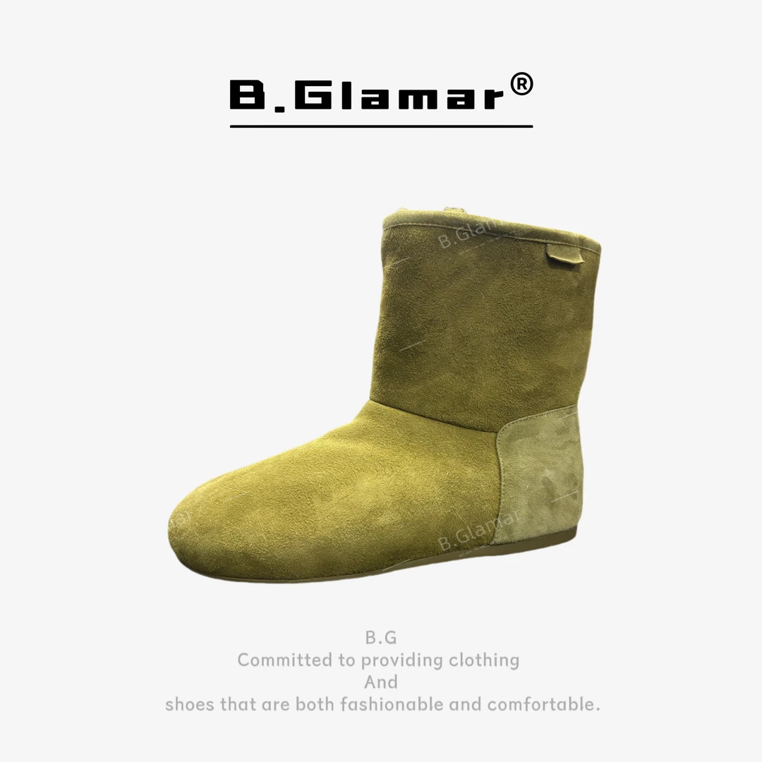 B.Glamar | 高帮时尚雪地靴极简英伦风 MK1055