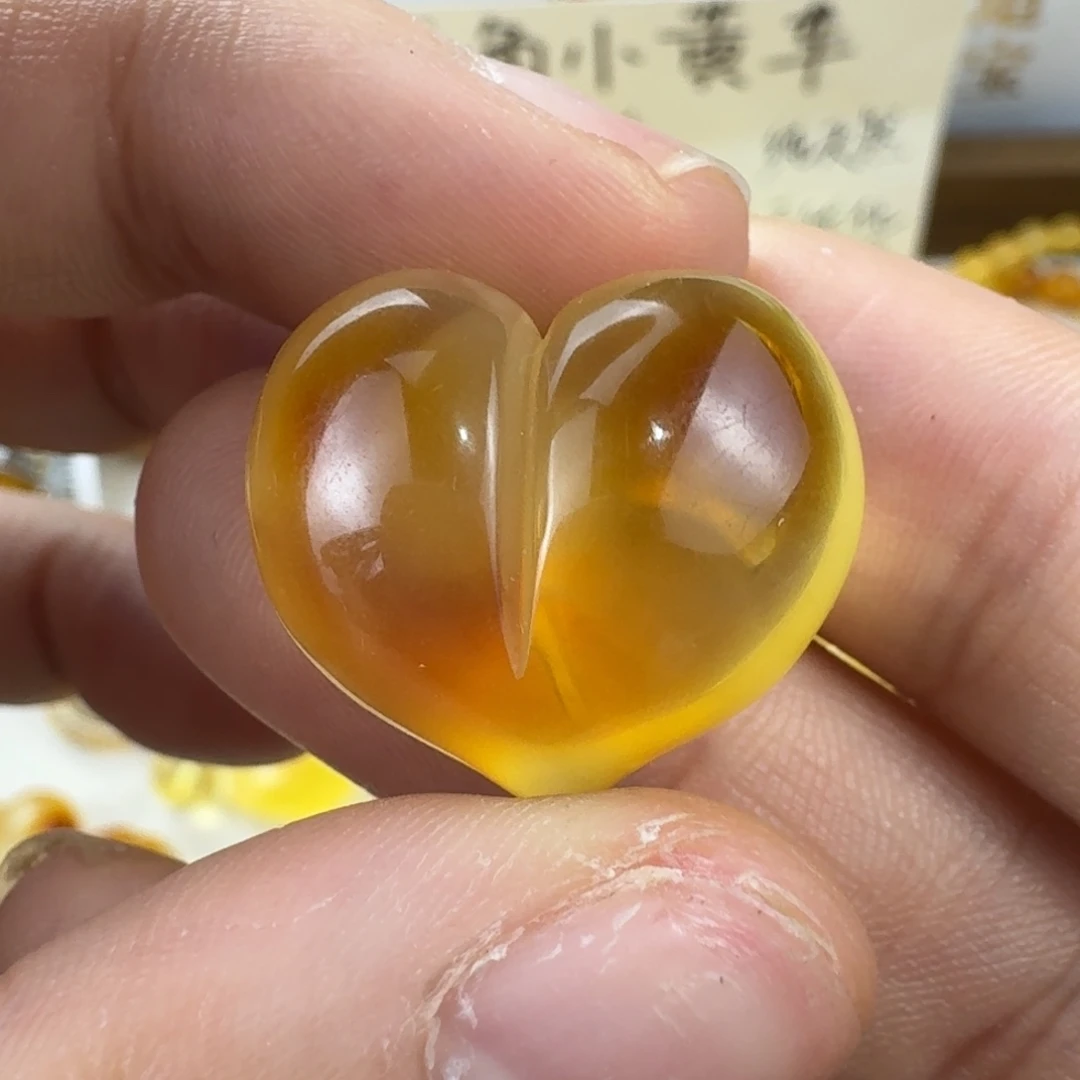 蜜蜡未镶嵌珠宝奇石全品备注打孔 21.9×19×12mm