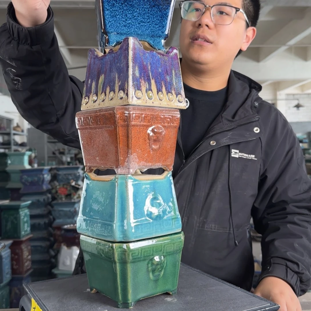 陶。一风堂石湾花盆 微瑕