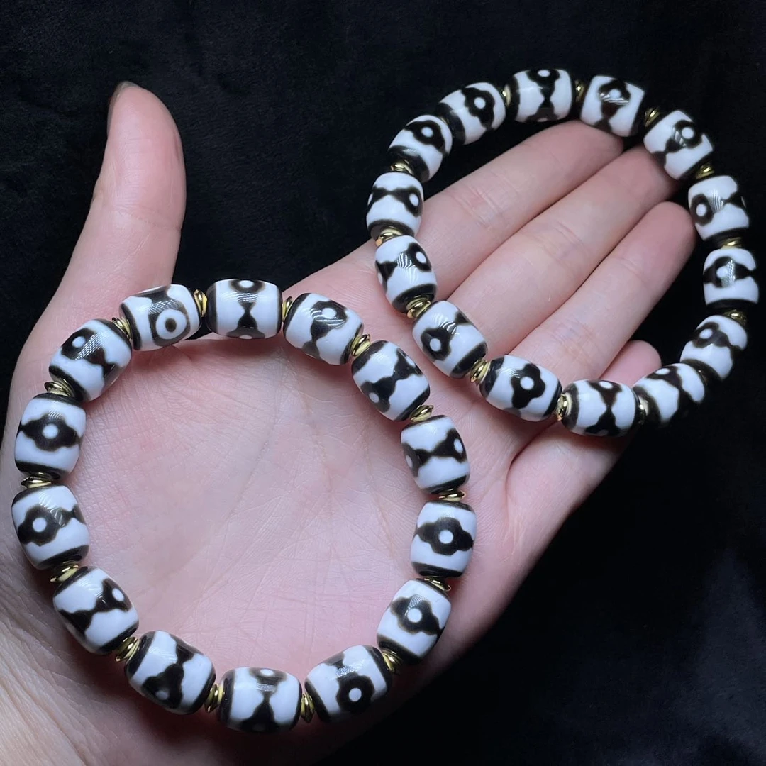 【曹美丽精选】 H36140-玛瑙单圈手串（三眼）-多样性发一件-10×13mm