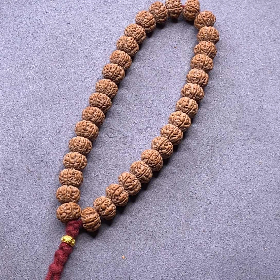 金刚菩提手串六瓣龙抓梅花尺寸10.5