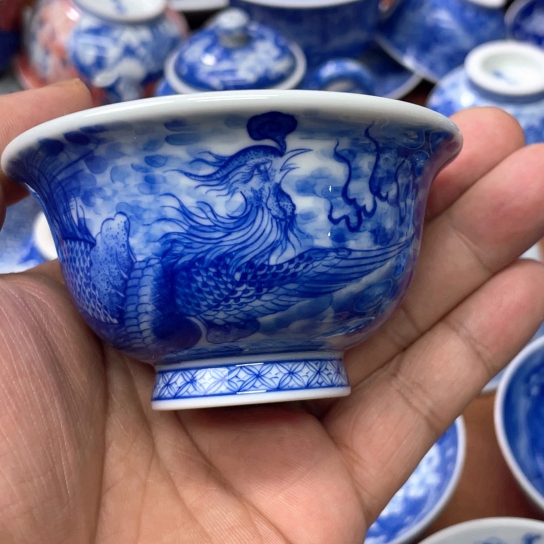 陶月楼 柴窑  凤凰压手杯100Ｃｃ
