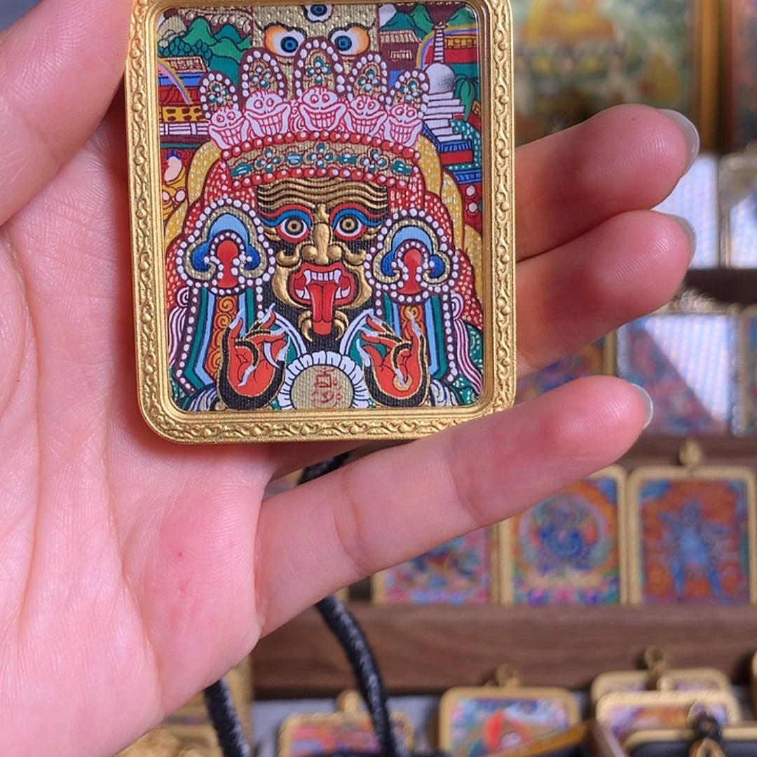 吊坠长****央热贡纯手绘唐卡扎基