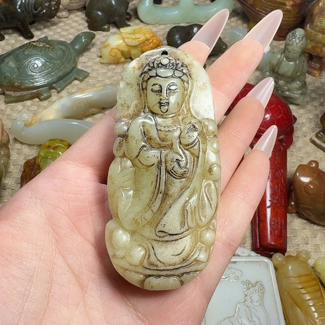 白玉菩提吊坠挂件