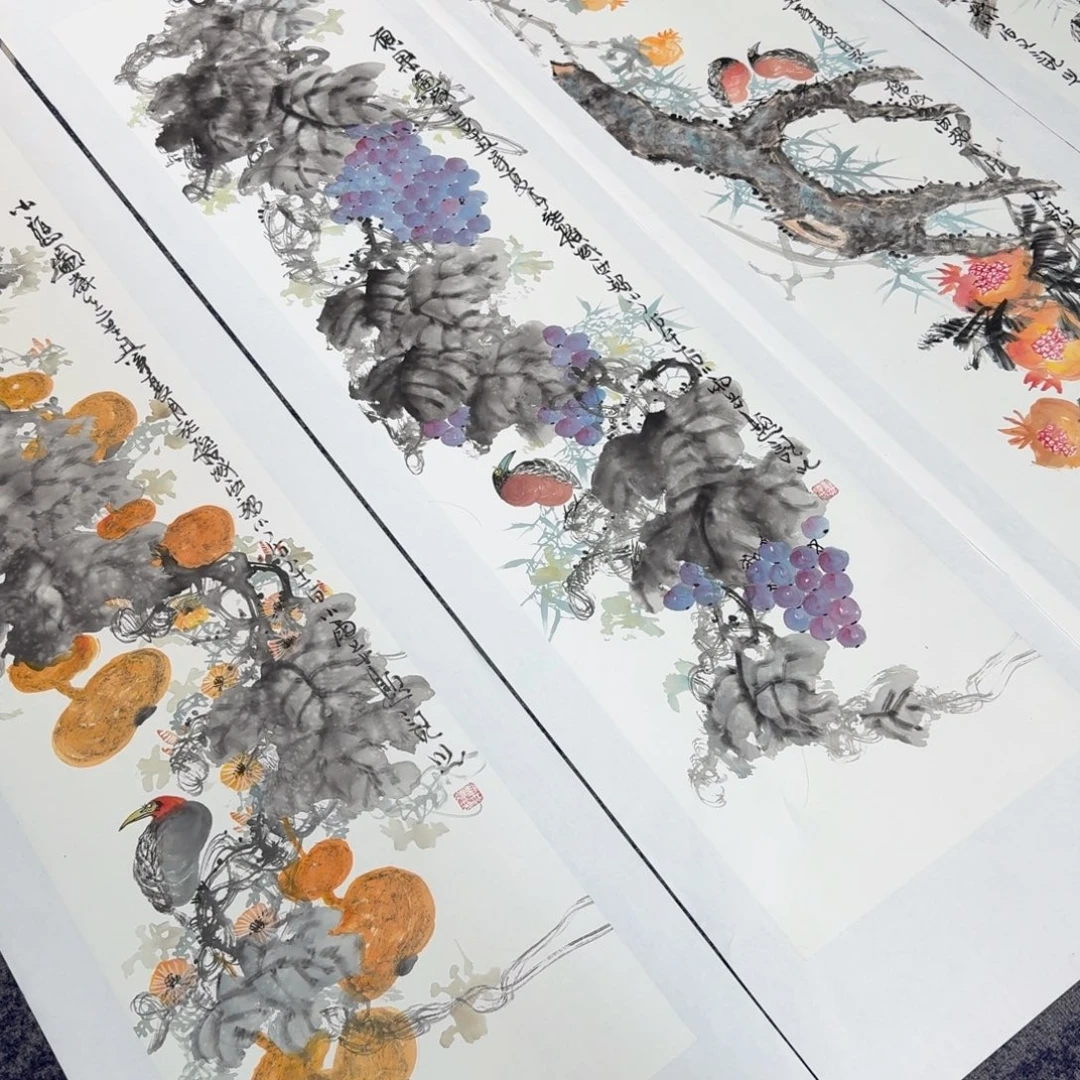 国画国画作品山水花鸟