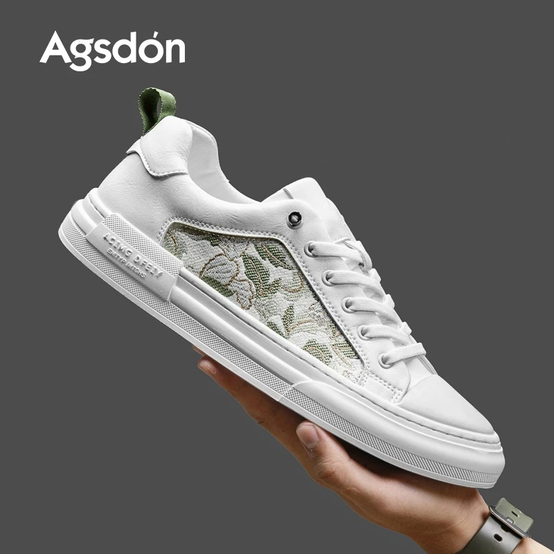 奥古狮登潮品帆布男鞋秋季灯芯绒透气运动休闲平底板鞋轻奢板鞋男