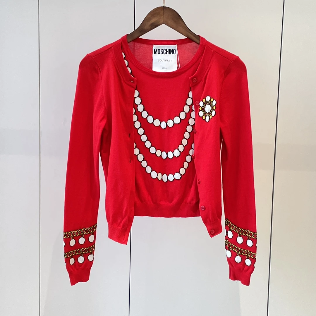 95新  moschino红色针织/95新/NBY6243