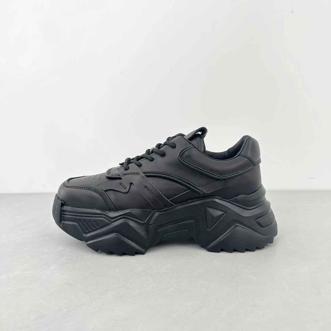 黑色时尚厚底老爹鞋春季舒适休闲百搭增高潮流老爹鞋女