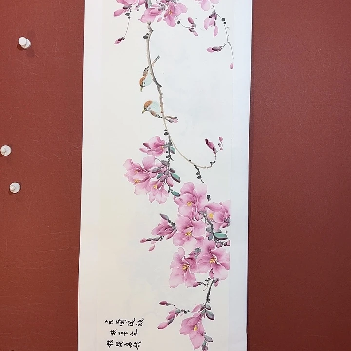 国画听兰老师花鸟