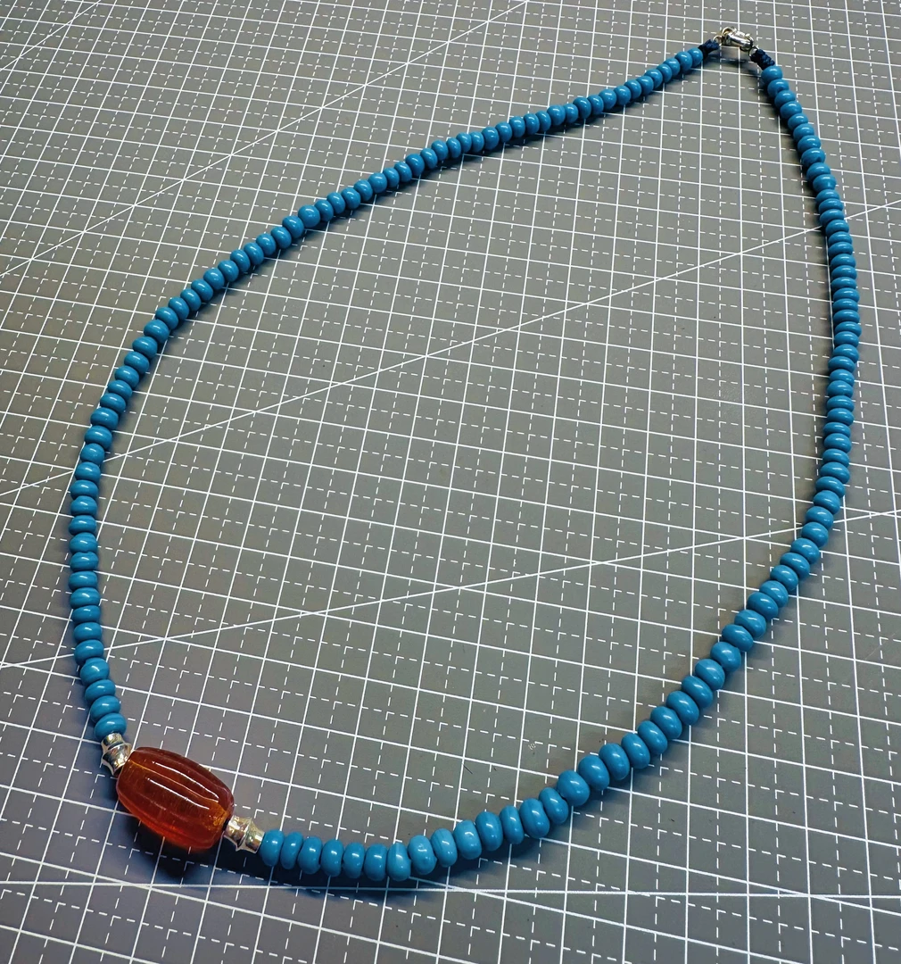 非金属仿水晶项链 RK老琉璃项链“riverkill” 蓝色