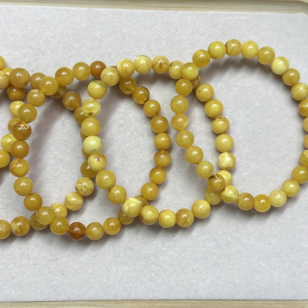 【E47】蜜蜡手串（微杂）多样性发其一