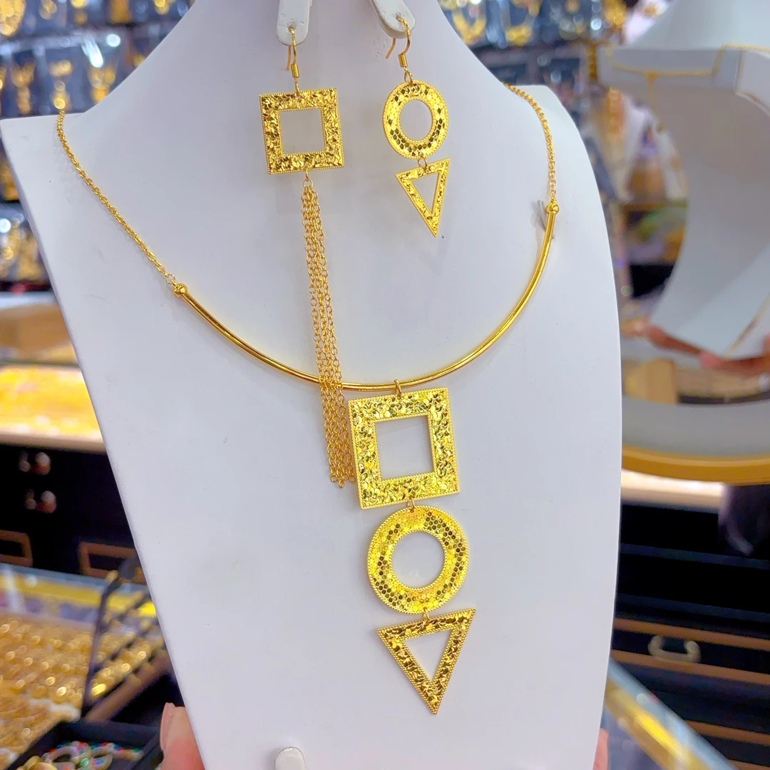 钛钢项链 时尚链条套装507-28-1百搭复古精美简约欧美轻奢气质