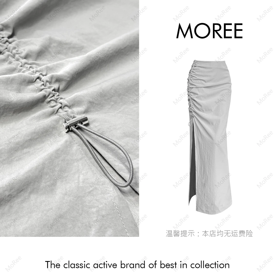 无品牌【MOREE】Majesté买手店设计感中长款半裙-F8356