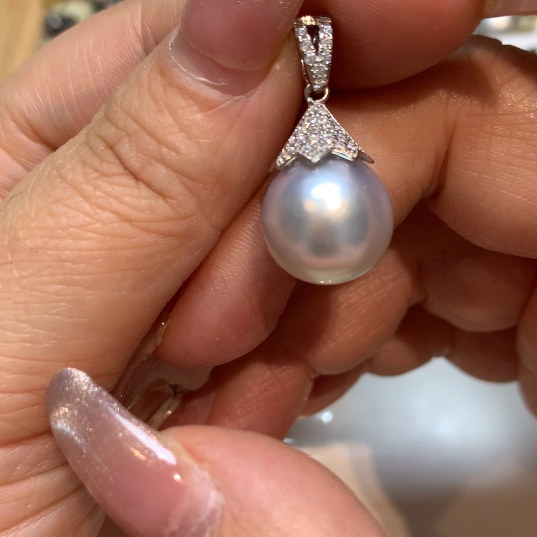 海水珍珠颈饰银S925镶嵌