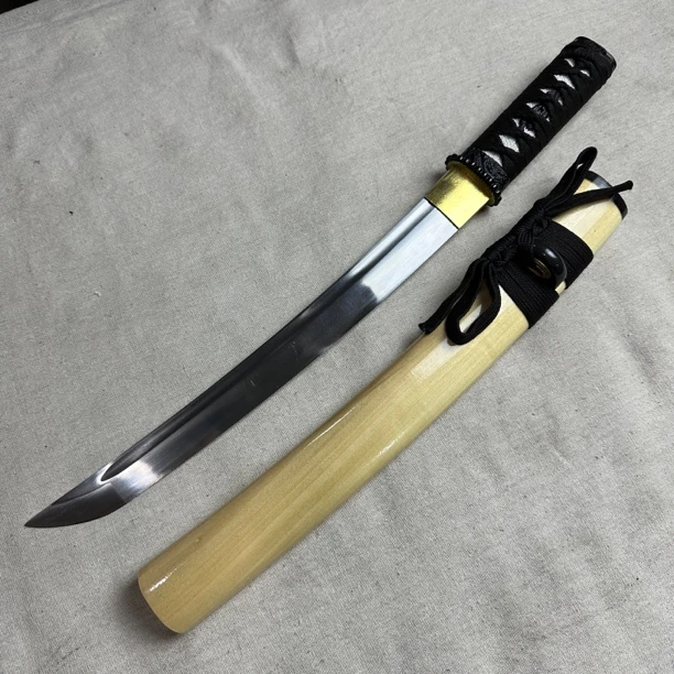 2304 龙泉昊天宝剑高猛钢武士刀12寸实木鞘未开刃