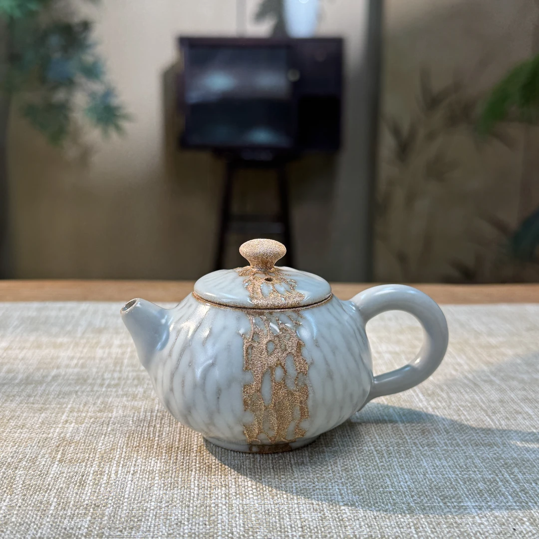 南山先生 庭思年轮茶壶 黄丽君创意汝窑开片茶壶家用中式茶具茶器