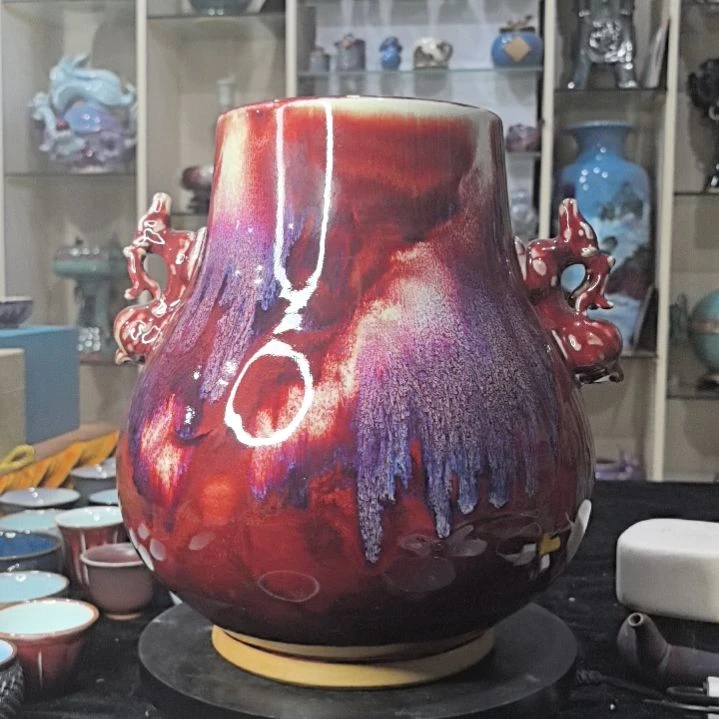 钧瓷手工制作吉祥尊