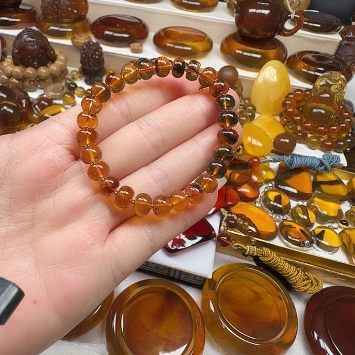手链琥珀未镶嵌天然缅甸琥珀车轮手串福利款不支持退换