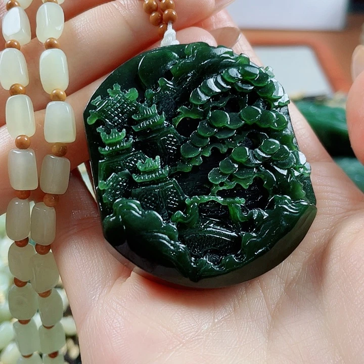 和田玉未镶嵌挂件