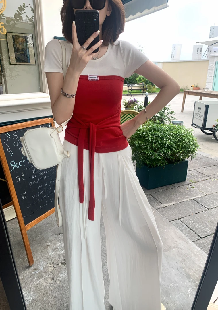 【芝士Cheese】贝洛莉莉 夏季时尚休闲气质百搭韩版小众设计感上衣