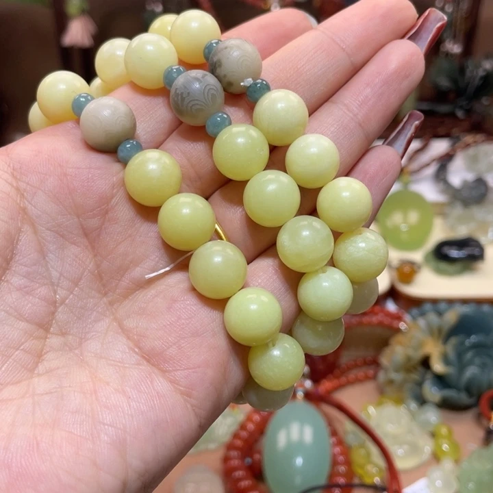 蛇纹石玉手链未镶嵌