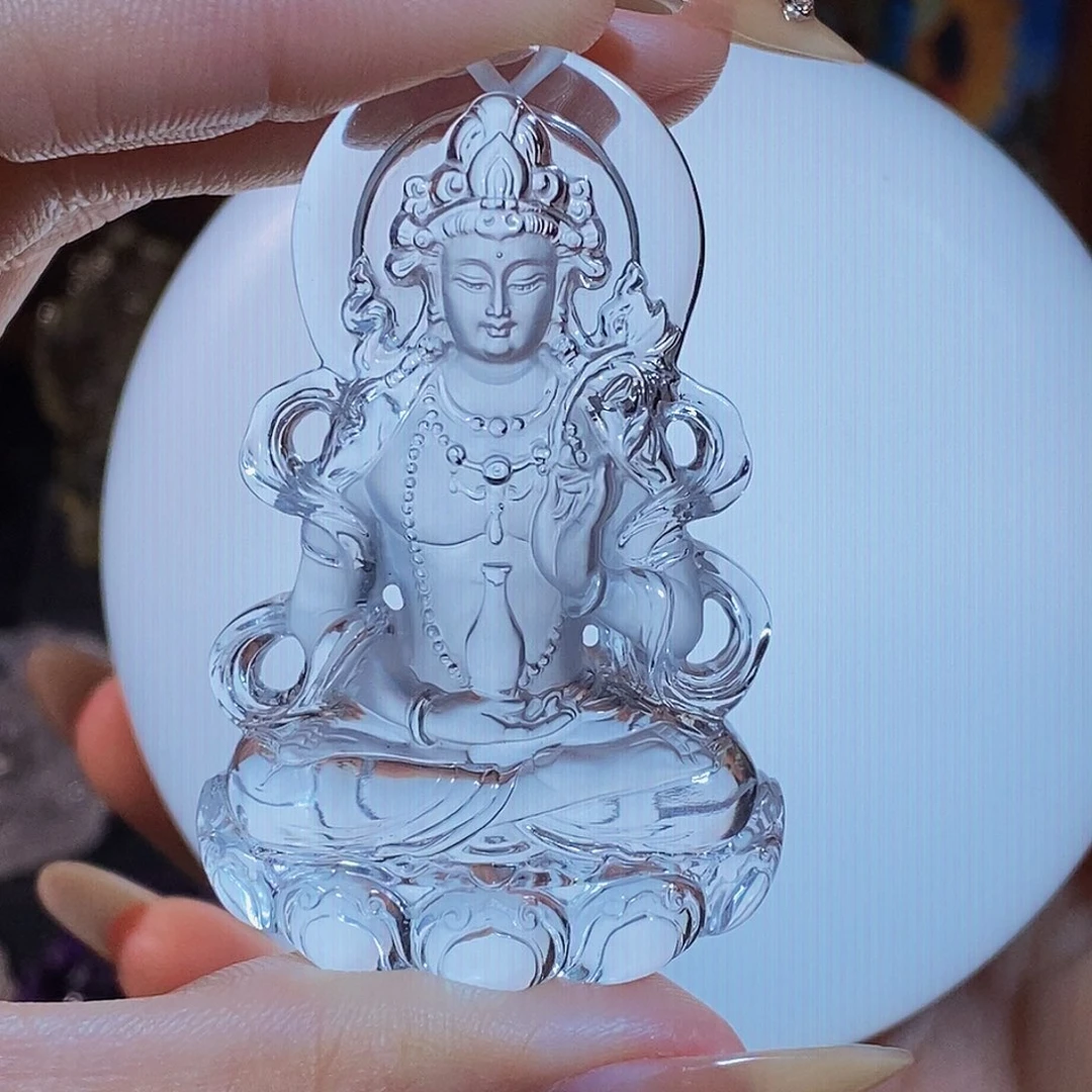 百***道未镶嵌水晶颈饰吊坠