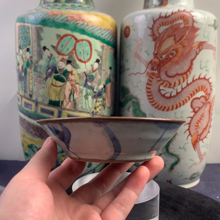 陶碗12944瓷器—青花茶盏