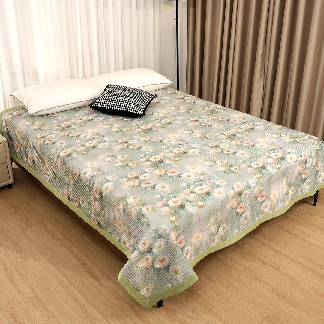 【宠粉福利】小清新印花床盖 亲肤顺滑凉感四季通用200*230cm