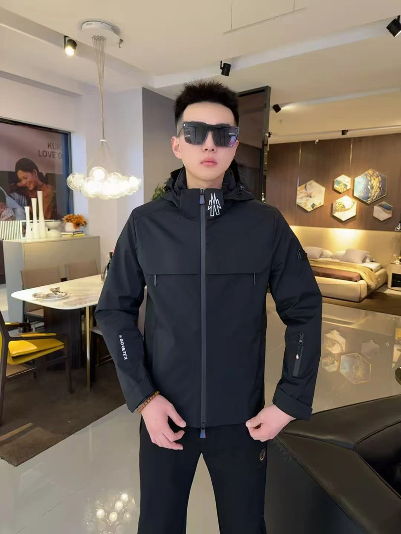 高定2025春季新款男士连帽夹克外套时尚潮流百搭休闲外衣970