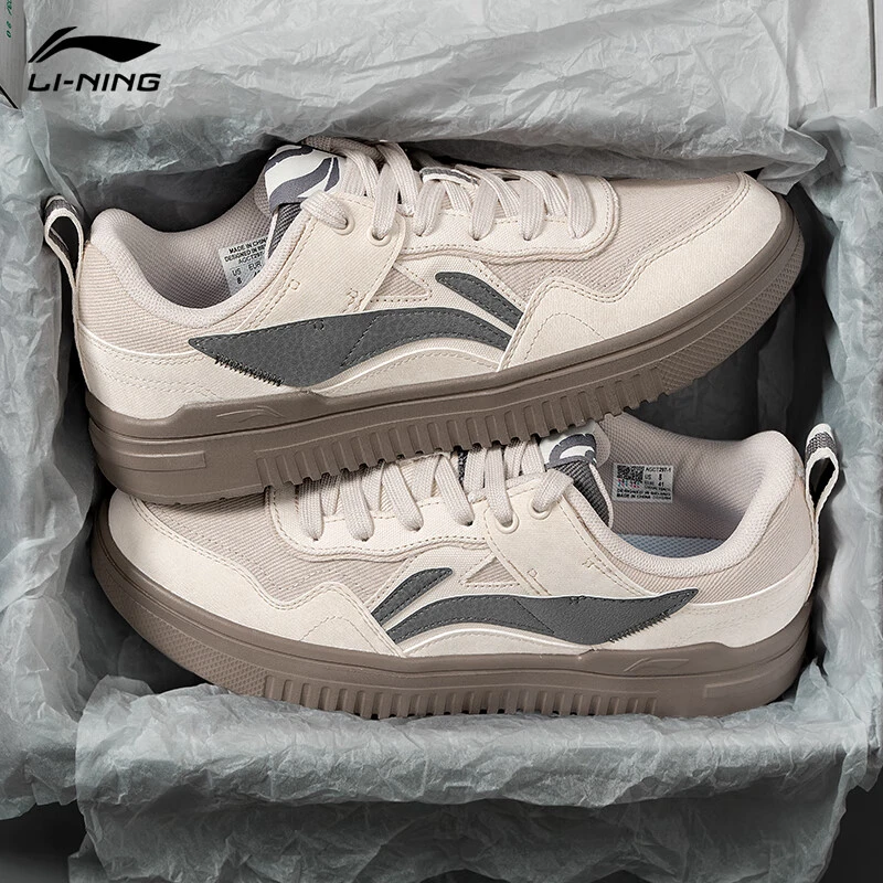 李宁青云男鞋板鞋2025春季轻便耐磨运动鞋复古潮鞋低帮百搭休闲鞋