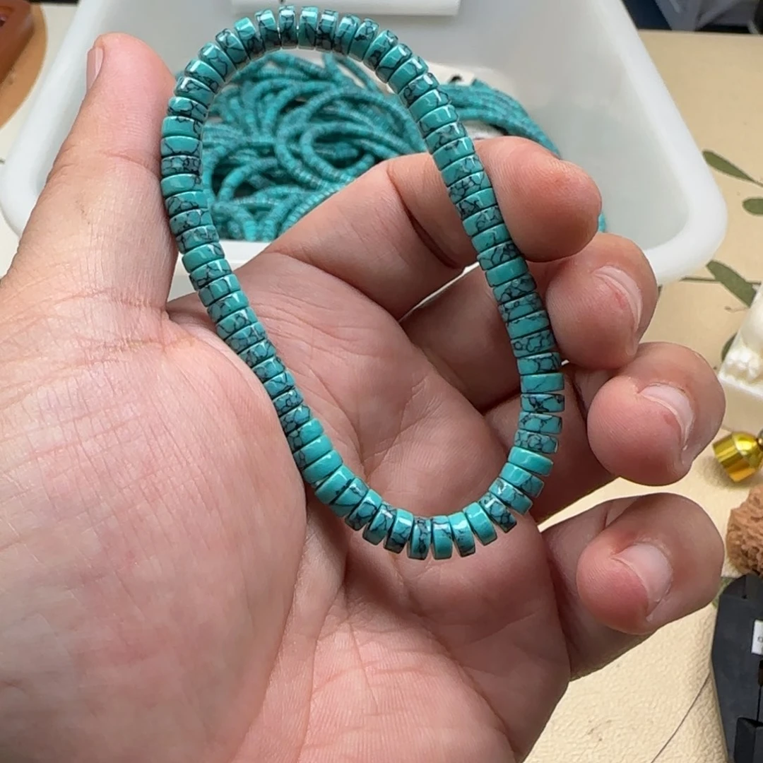 白玉菩提吊坠蓝色712