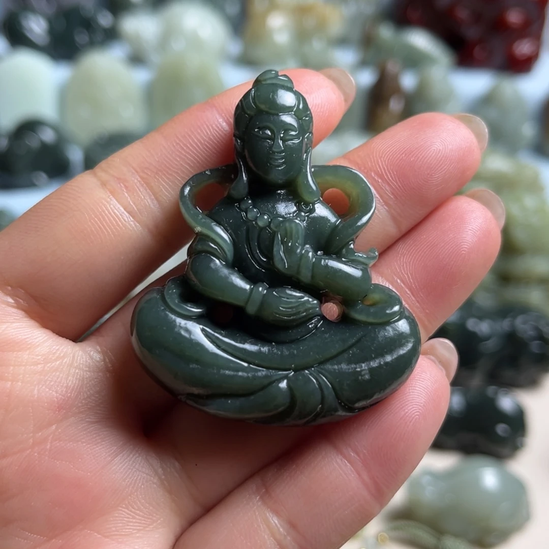 和田玉未镶嵌挂件