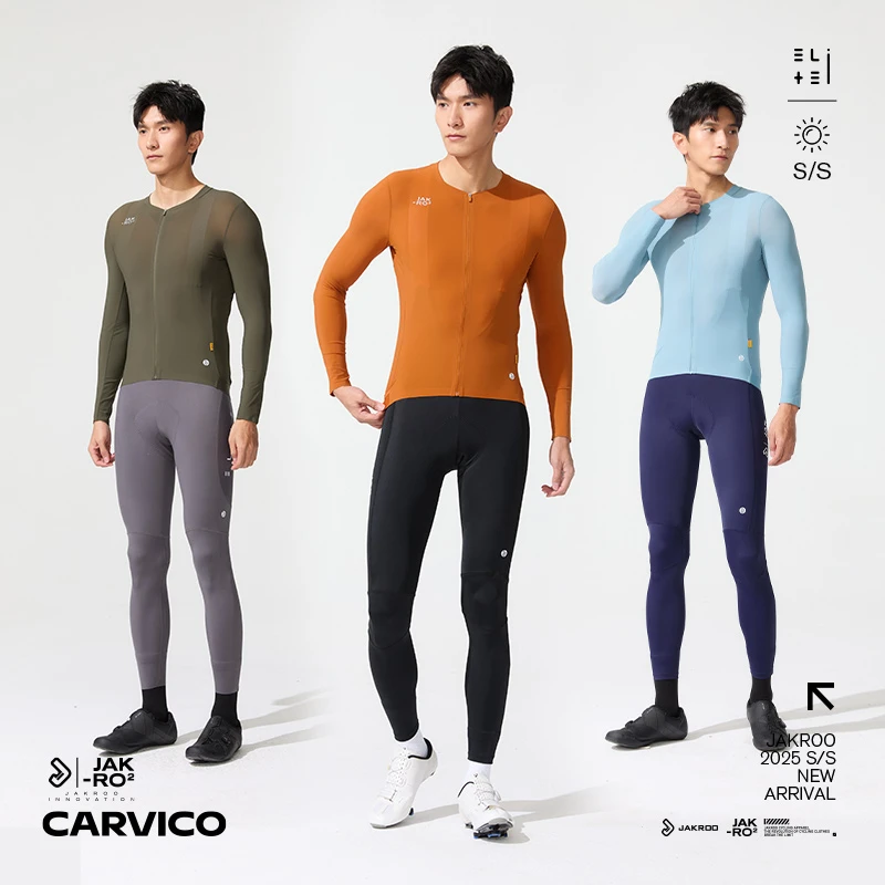 捷酷夏新款ELITE CORE男士长袖骑行服透气舒适速干排汗休闲骑行衣