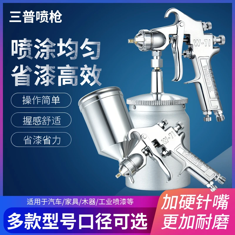 原装 三普 W-71喷枪 W-77高雾化气动喷漆枪家具汽车油漆喷涂工具