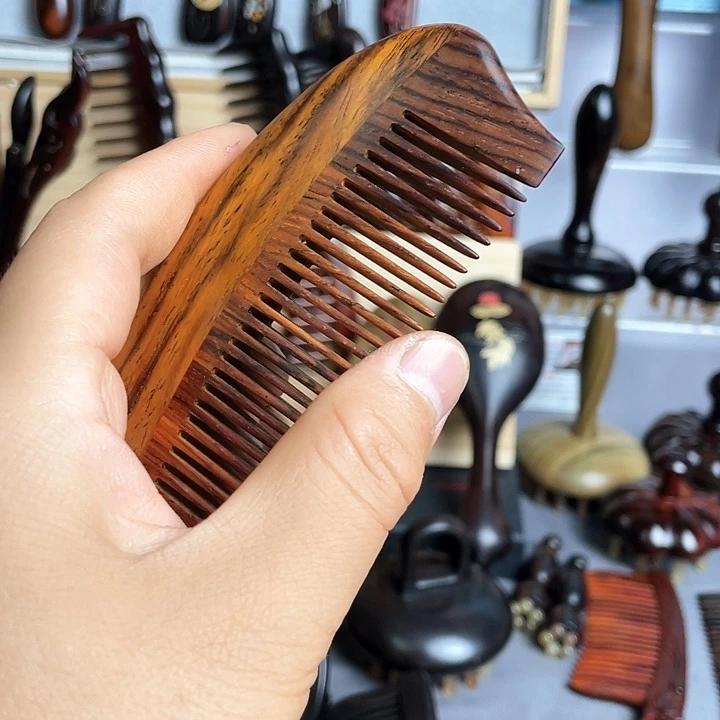 乌木类✨*池红木鱼梳子