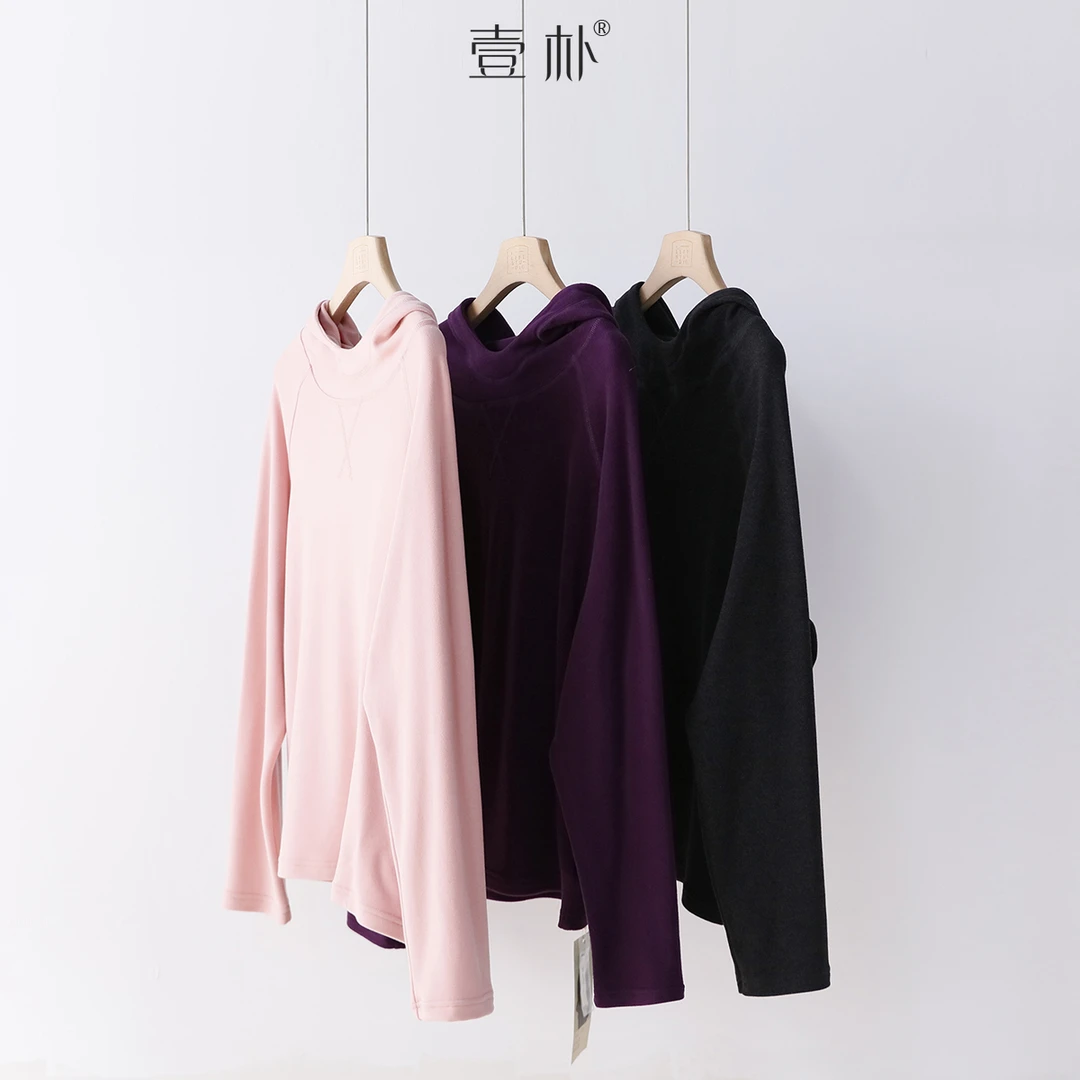 弹力巨大！冬新抓绒保暖连帽卫衣 百搭套头宽松打底衫上衣 5203TK