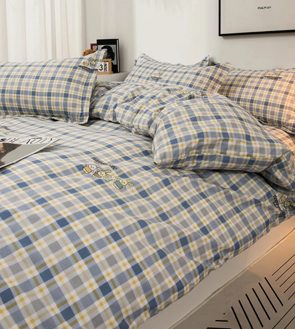 春夏季通用新款百支轻奢简约【楼兰单人被罩】1.5被罩订单尾货斜纹