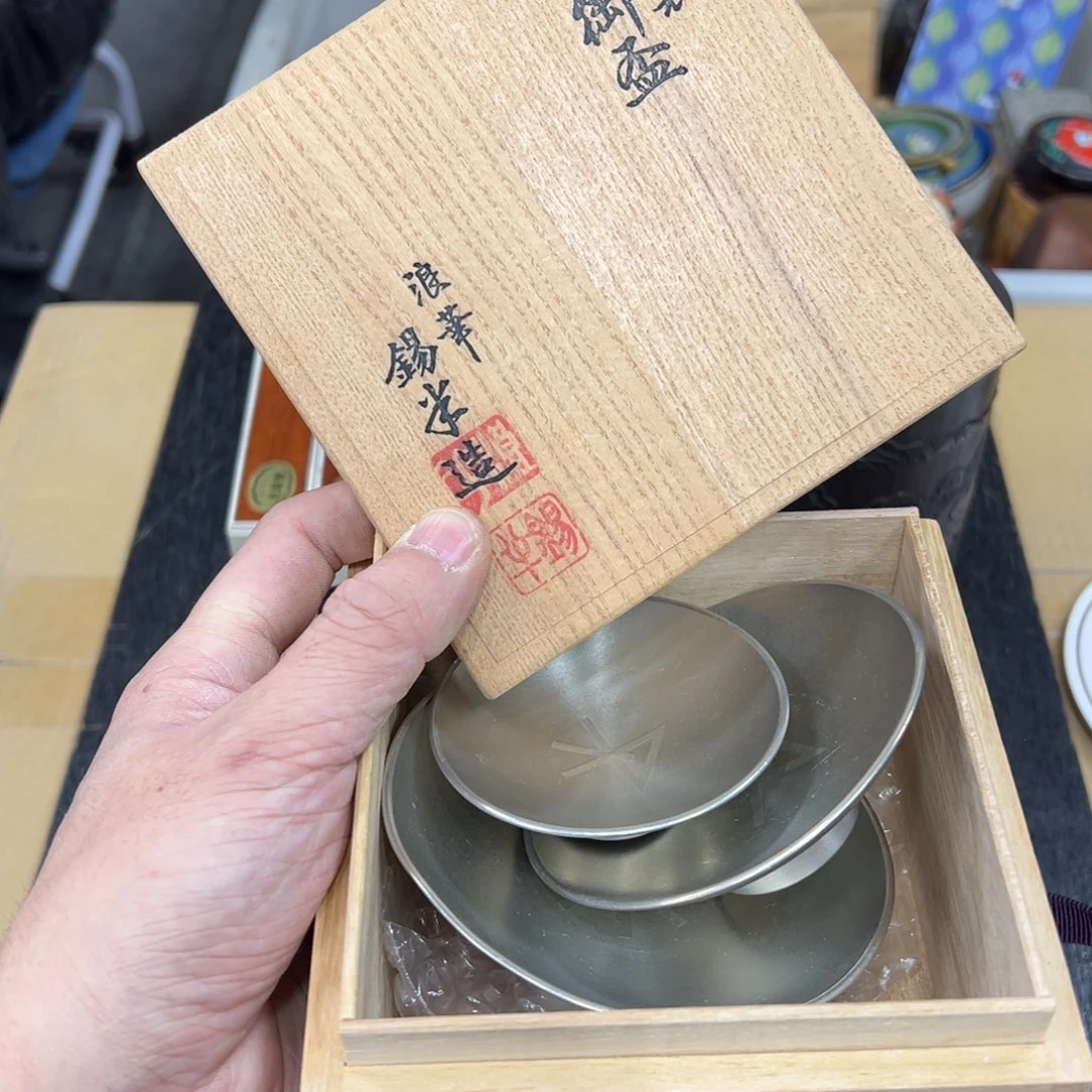 锡日本中古工艺品摆件