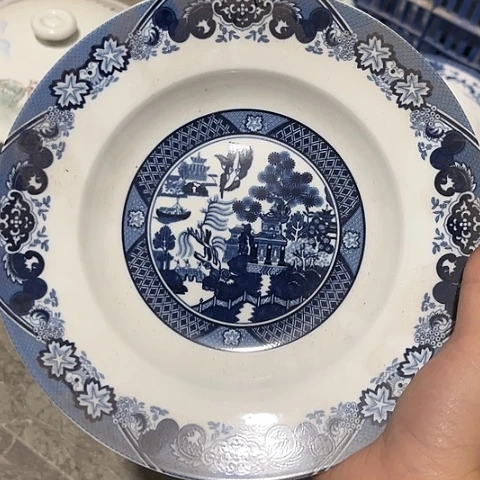 瓷其他8寸深盘一个老底